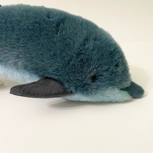 Vintage 1986 Gund Brand Blue Bottle Nosed Dolphin Stuffed Animal Plush - Picture 15 of 16